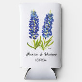 ブルーボンネットテキサス州テシャンフローラ自然結婚式 スリム缶クーラー (正面)