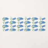 ブルーボンネットテキサス州ブルーフラワーズウォーター色 ヨガマット (裏面(横))