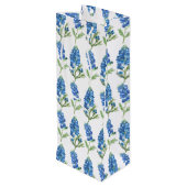 ブルーボンネットテキサス州ブルーフラワーズウォーター色 ワインギフトバッグ (裏面アングル)