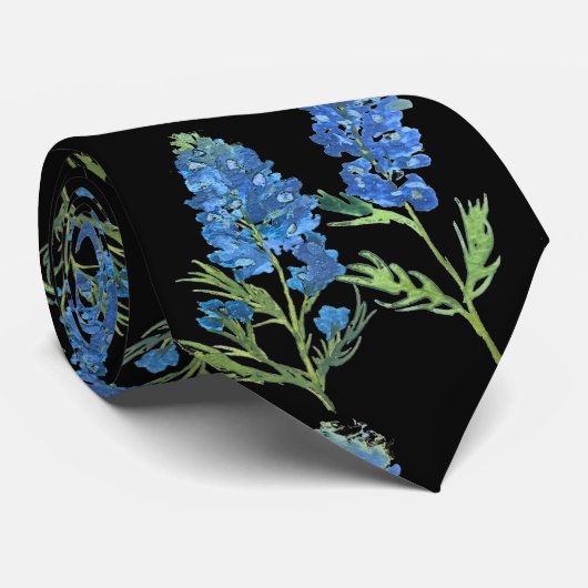ブルーボンネットテキサス州ブルーフローラヴィンテージ水色 ネクタイ (ロール)