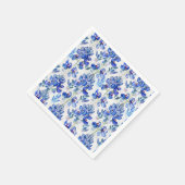 ブルーボンネットテキサス州ワイルドフラワーパターン スタンダードカクテルナプキン (角)