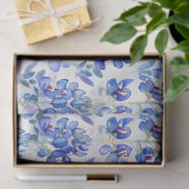 ブルーボンネットテキサス州ワイルドフラワーパターン 薄葉紙 (ギフト)