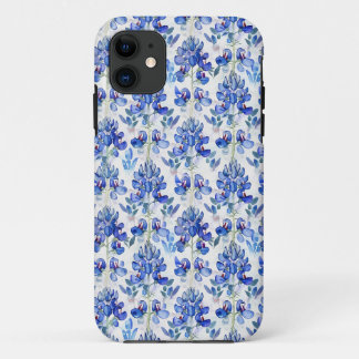 ブルーボンネットテキサス州ワイルドフラワー – ブルーフローラ iPhone 11 ケース