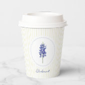 ブルーボンネットテキサス州ワイルドフラワー 紙コップ (裏面)