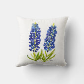 ブルーボンネットテキサス州州フラワーズルピネウォーター色 クッション (裏面)