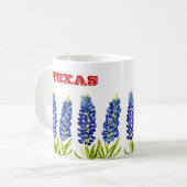 ブルーボンネットテキサス州州フラワーズルピネウォーター色 コーヒーマグカップ (正面左)