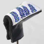 ブルーボンネットテキサス州州フラワーズルピネウォーター色 ゴルフヘッドカバー (3/4 正面)