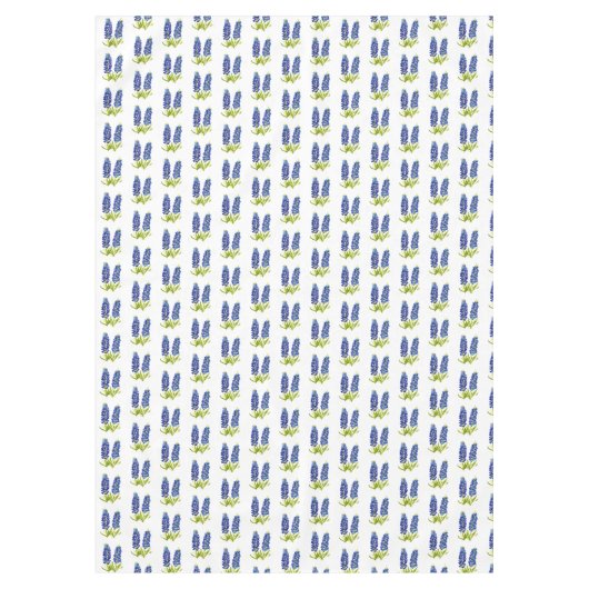 ブルーボンネットテキサス州州フラワーズルピネウォーター色 テーブルクロス (正面)