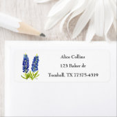 ブルーボンネットテキサス州州フラワーズルピネウォーター色 ラベル (インサイチュ)