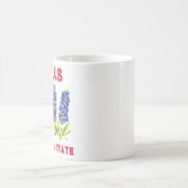 ブルーボンネットテキサス州州フラワーズルピネローンスター コーヒーマグカップ (中央)