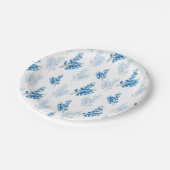 ブルーボンネットパターン ペーパープレート (アングル)