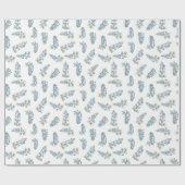 ブルーボンネットパターン ラッピングペーパー (フラット)