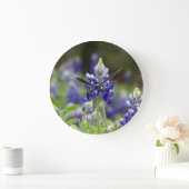 ブルーボンネットフィールドのラウンドクロック ラージ壁時計 (ホーム)