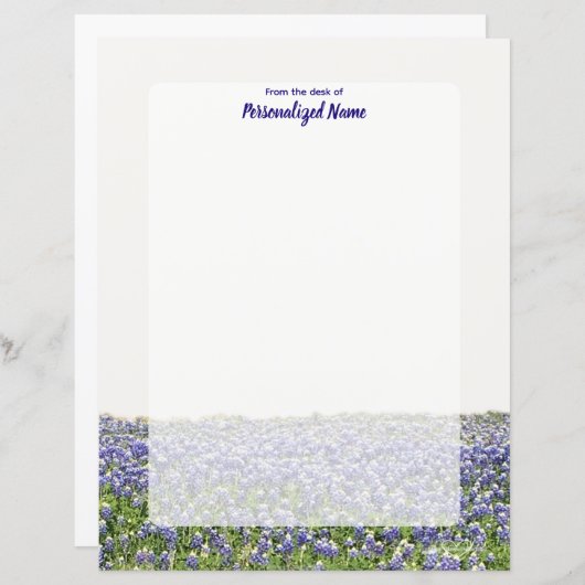 ブルーボンネットフィールド無線紙シート (正面/裏面)