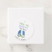 ブルーボンネットフラワーズテキサス州ベビーシャワーガール フェイバータグ (インサイチュ)