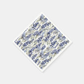 ブルーボンネットフラワーブルーウォーター色ワイルドフラワー スタンダードカクテルナプキン (角)