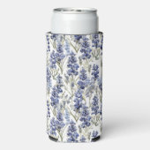 ブルーボンネットフラワーブルーウォーター色ワイルドフラワー スリム缶クーラー (Seltzer裏面)