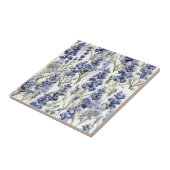 ブルーボンネットフラワーブルーウォーター色ワイルドフラワー タイル (側面)