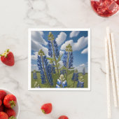 ブルーボンネットフラワー紙ナプキンス スタンダードカクテルナプキン (インサイチュ)