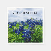 ブルーボンネットブルーフラワーズテキサス州テシャンフローラ スタンダードカクテルナプキン (正面)