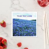 ブルーボンネットブルーフラワーズテキサス州テシャンフローラ スタンダードカクテルナプキン (インサイチュ)