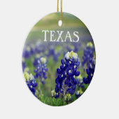 ブルーボンネットブルーフラワーズテキサス州テシャンフローラ セラミックオーナメント (右)