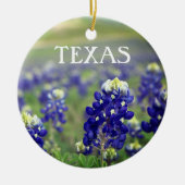 ブルーボンネットブルーフラワーズテキサス州テシャンフローラ セラミックオーナメント (正面)