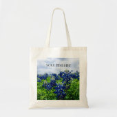 ブルーボンネットブルーフラワーズテキサス州テシャンフローラ トートバッグ (正面)