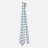 ブルーボンネットブルーフラワーズテキサス州テシャンフローラ ネクタイ (正面)