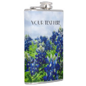 ブルーボンネットブルーフラワーズテキサス州テシャンフローラ フラスク (右)