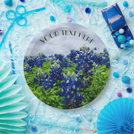 ブルーボンネットブルーフラワーズテキサス州テシャンフローラ ペーパープレート (パーティー)