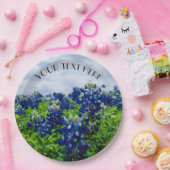 ブルーボンネットブルーフラワーズテキサス州テシャンフローラ ペーパープレート (パーティー)