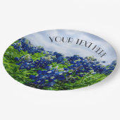 ブルーボンネットブルーフラワーズテキサス州テシャンフローラ ペーパープレート (アングル)