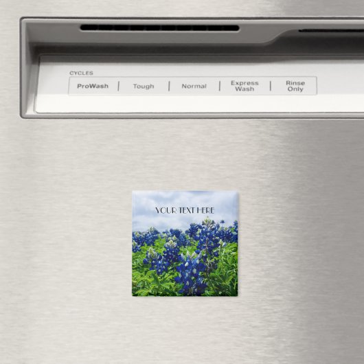 ブルーボンネットブルーフラワーズテキサス州テシャンフローラ マグネット (インサイチュ (食洗機))