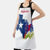 ブルーボンネットブルーフラワーズテキサス州テシャン州フローラ エプロン (インサイチュ)