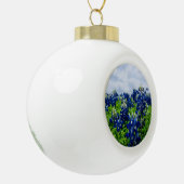 ブルーボンネットブルーフローラテキサス州テシャンエレガント セラミックボールオーナメント (左)