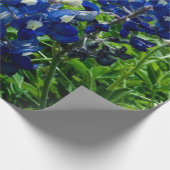 ブルーボンネットブルーフローラテキサス州テシャンエレガント ラッピングペーパー (角)