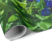 ブルーボンネットブルーフローラテキサス州テシャンエレガント ラッピングペーパー (ロールコーナー)