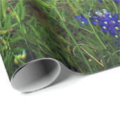 ブルーボンネットブルーフローラテキサス州テシャンエレガント ラッピングペーパー (ロールコーナー)