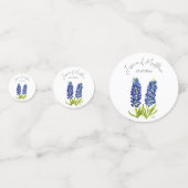 ブルーボンネットブルーフローラ水彩結婚式 コンフェッティ (正面)