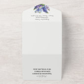 ブルーボンネットブルーワイルドフラワーフローラルパン オールインワン招待状 (外側)