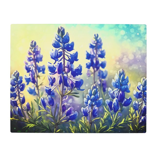 ブルーボンネットメタルウォールアート メタルプリント (正面)
