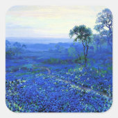 ブルーボンネットランドスケープ、カクティー&マウンテンローレル スクエアシール (正面)
