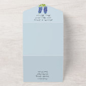 ブルーボンネットルピヌウォーター色のテキサス州結婚ズ オールインワン招待状 (外側)