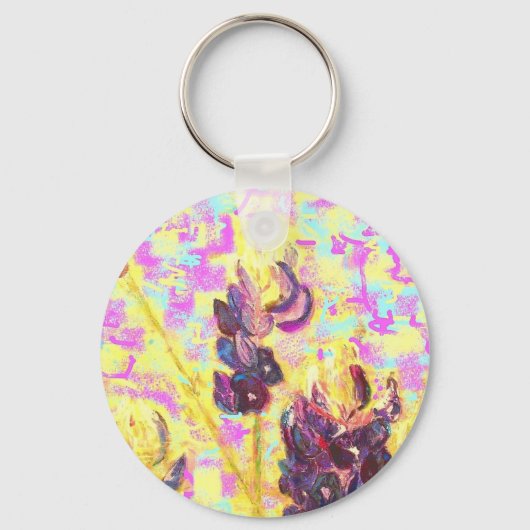 ブルーボンネットワイルドフラワーアップアップ キーホルダー (正面)