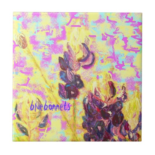 ブルーボンネットワイルドフラワーアップアップ タイル (正面)