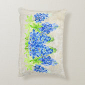 ブルーボンネットワイルドフラワーズピロー アクセントクッション (裏面(縦))
