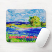 ブルーボンネットワイルドフラワーズ マウスパッド (マウス)