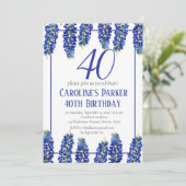 ブルーボンネット40thバースデーブルーフローラテキサス州 招待状 (スタンド正面)