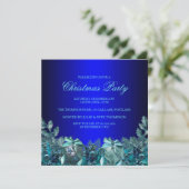ブルーボーかわいらしブル&ボークリスマスパーティー招待状 招待状 (スタンド正面)